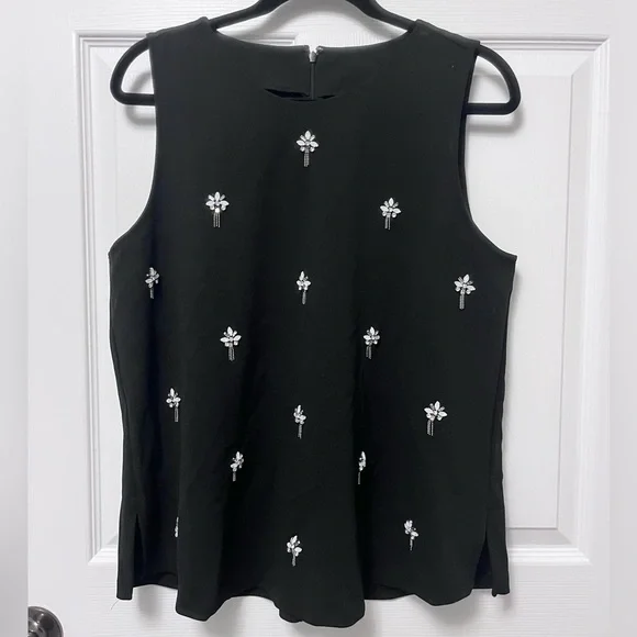 ✨ Ann Taylor Jeweled Shell Blouse - Picture 2 of 12